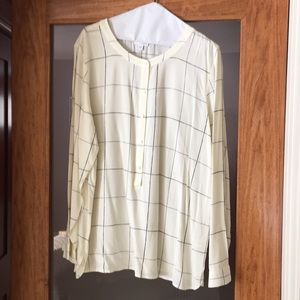 Long sleeve ivory blouse